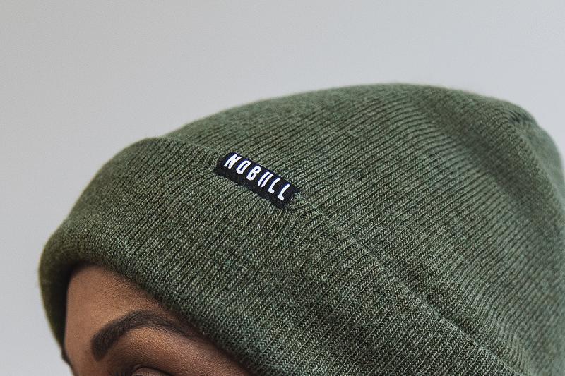 White Nobull Cuffed Beanie Men's Hats | CA E1633B